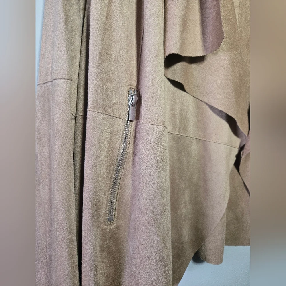 Bagatelle Women's Faux Suede Drape‎ Jacket~ Plus Size 2X